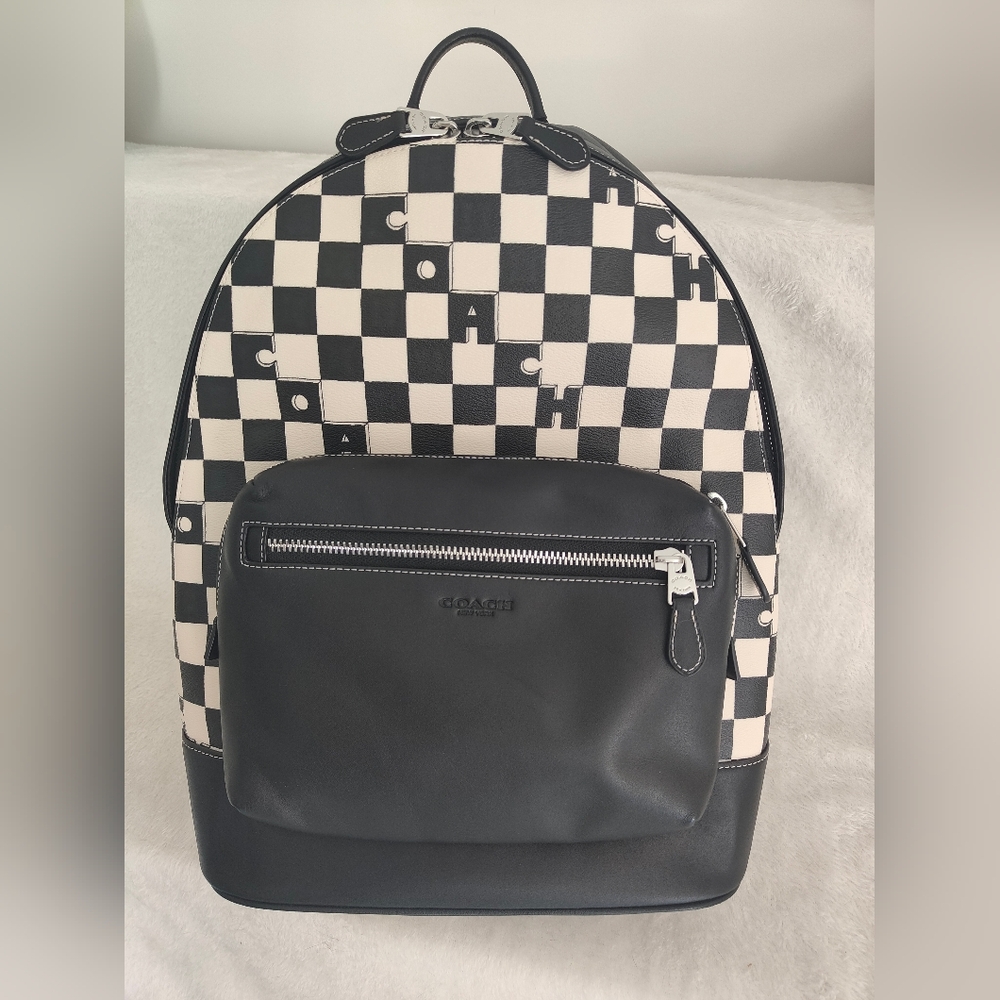 ❤️🆕🆕🆕Silver/Black/ChalkWest Backpack With Checkerboard Print